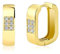 ALEXCRAFT Gold Ohrringe Eckige Creolen, 14K Vergoldete Ohrring Rechteckige Kleine Creolen mit Zirkonia Leichte Breit Dick Klobige Creole Eckig Klein Chunky Golden-Ohrringe Damen Frauen