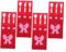 POPETPOP 4 Piezas cuberteria bolsa de utensilios de boda porta cubiertos para mesa bolsas de cubiertos porta cubiertos de boda porta cubiertos de navidad tela no tejida rojo