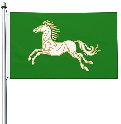 Garten Flaggen Das Königreich Rohan Ohne Grenzen Personality Flag Durable Feiertage Flags Uv-Beständig Balkonflagge Für Drinnen Outdoor Party 90X152CM