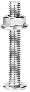 10-20 piezas de acero inoxidable 304, cabeza plana cruzada fina, cabezas planas grandes, tornillo, tuerca con reborde, combinación tornillos, tuercas, juego M3-M6(10mm,M6 10pcs)