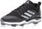 adidas Herren PowerAlley 5 Baseballschuh, Core Black, Silver Met, FTWR White, 45 1/3 EU