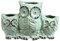 Sagebrook Home 10888 Figure Triple Eule Vase, 25,4 x 8,9 x 16,5 cm türkis