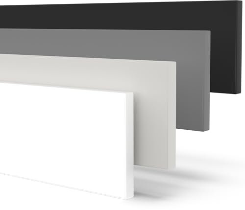X57 Geschirrspülersockel Sockelleiste 19mm voll-, teilintegriert und nach Maß (Weiß (hochglanz), 594x95mm)