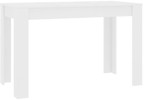 vidaXL Mesa de Comedor de Contrachapada Casa Hogar Estilo Diseño Decoración Muebles Mobiliario Sala Salón Bricolaje Jardín Terraza 120x60x76 cm Blanco