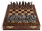 Royal Medieval British Army Antique Copper Metal Chess Set for Adults,Handmade Pieces and Natural Solid Wooden Chess Board with Storage Inside King 3.35inc
