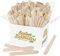 Jumbo Holz Eis Stiel - 300 Riesige hölzerne Lollipop Sticks, Natürliches Holz für Kunst und Kunsthandwerk, Pflanzenetiketten, Eiszapfen