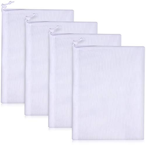 Sacs à Mailles Fines Sacs Filtrants Sacs de Nettoyage de Piscine Sac de Feuilles en Maille avec Cordon de Traction et Verrouillage pour Nettoyage de Feuilles de Piscine (4)