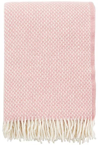 Klippan Preppy Wolldecke 130x200 cm blassrosa