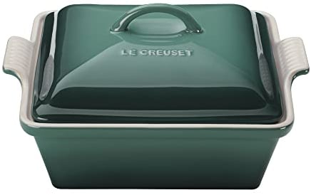 Le Creuset Stoneware Heritage Covered Square Casserole, 9-Inch, Artichaut