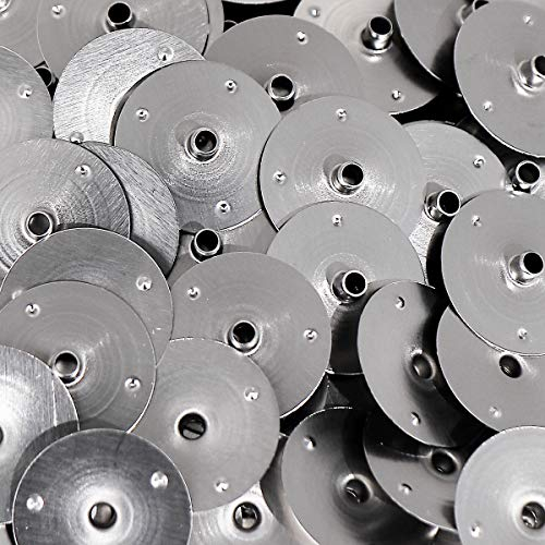 NKlaus 100 DOCHTFUß Ø 2,5mm Teelichtdocht Metallfüß Kerze Kerzendocht Standplättchen Kerzenwachs für Glasfaserdocht Baumwolldocht bis 2,5mm H: 3,4mm 4164