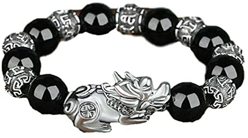 1 Stück Obsidian Stone Perlen Armband Feng Shui Armband Buddha Viel Glück Armbänder Für Frauen Männer