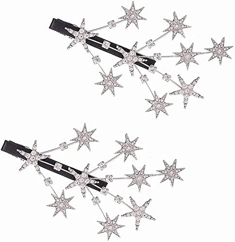 Lot de 2 épingles à cheveux Gypsophile élégantes - Pinces latérales pour femme et fille - Argenté