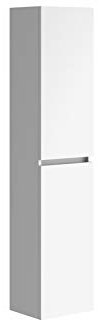 Baikal Armario de Baño, Mueble de Baño, Armario Alto. Muebles Auxiliares. Estanteria. Columna. Entrega en Kit. Serie Cerrada 140 cm Blanco