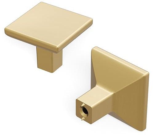 Hickory Hardware 10 Pack Solid Core Kitchen Cabinet Knobs, Luxury Cabinet and Dresser Knobs, Handle Pulls for Doors & Drawers, 1-1/4 Inch, Champagne Bronze, Skylight Collection