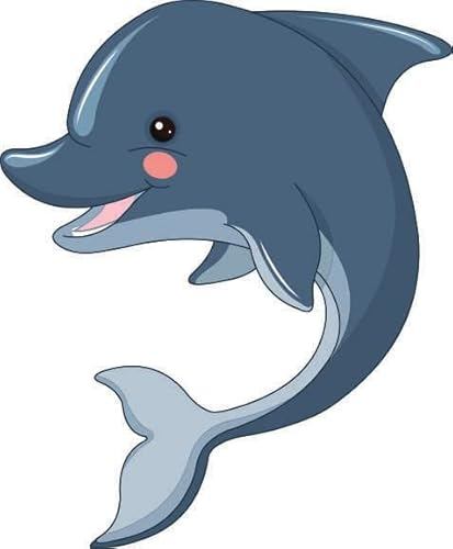U24 Aufkleber Baby Delphin Delfin 10 x 12 cm Autoaufkleber Sticker Konturschnitt