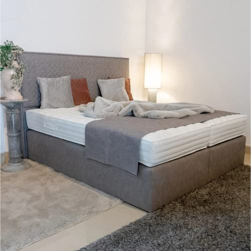PAARA Boxspringbett Lima | Antirutsch-Matten | Royal-Matratze Komplettset - Made in Germany (Farbe und Härtegrad (H2 - H4) frei wählbar - Bitte nach Bestellung per Nachricht mitteilen, 140 x 200 cm)