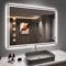 Dripex Badspiegel mit Beleuchtung Led Spiegel mit Bluetooth-Lautsprecher und Steckdose, Dimmbar, 3 Lichtfarbe Einstellbare Badezimmerspiegel mit Beleuchtung, Beschlagfrei 60 x 80 cm