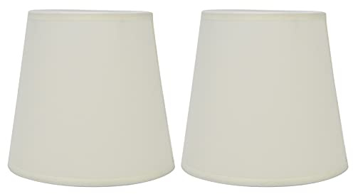 2 Stück Lampenschirm Für Den Innenbereich, Tischlampenschirm aus Stoff, Lampenschirm aus Stoff, E14-Lampenabdeckung, Heimdekoration Für E14-Kronleuchter, Tischlampen Und Stehlampen(Weiss)