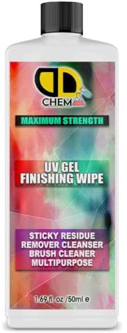50ml | DD UV Wipe Gel Nail Polish Finishing Residue Cleaner Remover, Brush Cleaner, Acrylic/Gel