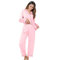 Xuepelit Pigiama Donna Seta Lungo Set con Bottoni a Maniche Lunghe Pigiami Due Pezzi con Revers Pigiama Invernale Pantalone Lunga Loungewear Camicia da Notte，Rosa, M