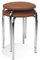 All4All 2 Stück Esszimmerhocker Küchenhocker Mercury Chromfüße Kunstleder Hocker Stühl (S 15 Rot)