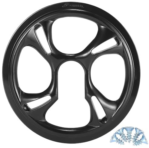 Protection Plateau Velo, Housse Chaîne Vélo en Plastique, Cache Pedalier Velo, Garde De Plateau De Vélo pour VTT, vélo Route, Housse chaîne 42 Dents, Universelle avec 4 vis