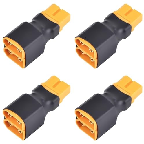 EatPitaya No Wire Adapter XT60, 1 XT60 Female to 2 XT-60 Male Adapter Splitter XT60 Parallel Battery Connectors for RC LiPo NiHM Battery ESC - 4pcs