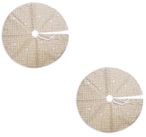 IMIKEYA 2 Stücke Festliche Weihnachten Baum Rock 100cm Künstliche Brief Drucken Urlaub