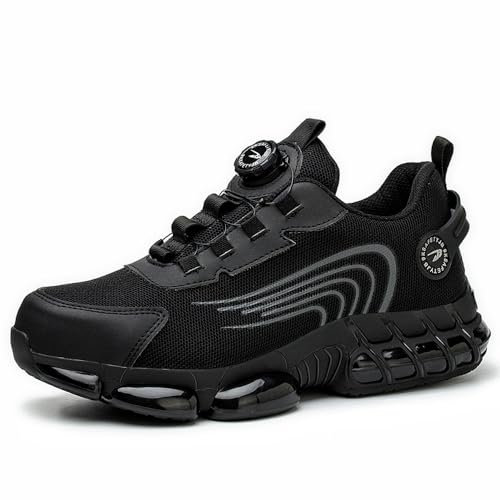 AOACOEBN Sicherheitsschuhe Herren Arbeitsschuhe Damen Leicht Sportlich Atmungsaktiv stahlkappenschuhe Schnellverschluss Anti-Smashing Mode Schutzschuhe EU 36-46