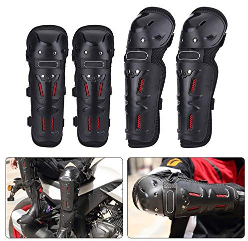 Longzhuo BSD1002 4 piezas MTB Rodilleras Coderas Motocross Motocross Ciclismo Codo Rodilla Protector Equipo de Protección