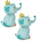 Nine San 2Stück Blauer Elefant Luftballons Elephant Folienballon Babyshower Elefantballon Kinder Geburtstag Dschungel Deko
