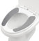 2 Pcs Toilet Seat Warmer Cover Universal Reusable Bathroom Flannel Soft Washable Toilet Seat Mat Closestool Pads Grey Self-Adhesive Toilet Cushion Cover