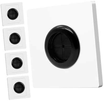HOMOCONO 5pcs Cable Outlet Cover Hide Wires in Wall Plate Pass Through Insert for Tv Speaker Power Cords Cable Management Plate