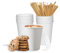 OKIM-R, Vasos desechables, Pack 100 Vasos blancos cafe desechables para cafe incluye removedor, Vasos carton desechables, Vasos con removedor cafe, Vasos para café de 200ml. (Blanco)