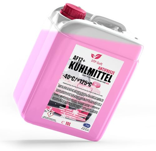 dtp-soft 10l kühlerfrostschutz rot AF12+ G12+ | kühlmittel -40°C | 10 Liter kühlmittel af12+ g12+