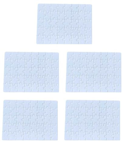 5 Stück Puzzle Blanko, Blanko Puzzle zum Bemalen, Weiße Puzzles Selbst Gestalten, Mini Kinder zum Spielen Kindergeburtstag, DIY-Puzzle für Kinder Zur Verbesserung Der Denken