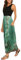 BDTECAOR Damen Ärmellose Locker Hohe Taille Long Maxi Kleider mit Taschen Schöner Eleganter Abendkleider Retro grüne Blumen L