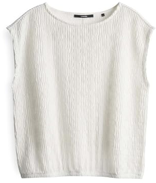 someday Damen Kurzarmshirt | Jerseyshirt KISABELLA Regular mit Komfortbund Milk, 36