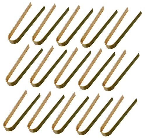 Sosoport Kinderpinzette Bambus 10cm Mit Rillen 25 Stück Feinmotorik Spielzeug Für Kleinkinder Und Sensorik Spiele