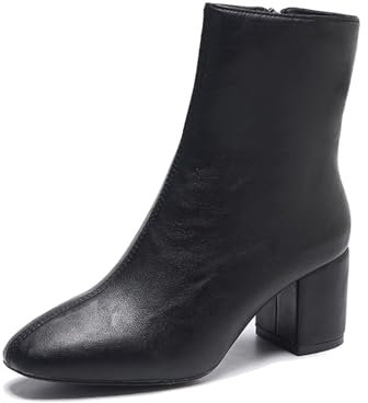 Stivali da pioggia da donna, in pelle verniciata metallica, stivaletti da discoteca, da donna, copriscarpe alla moda e sport, per donne, comfort chic e confortevole, stivale da equitazione, Nero 3, 35