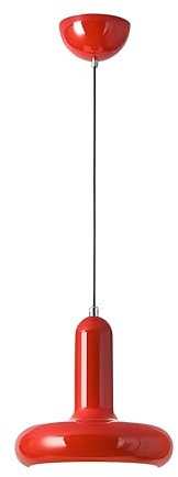 NICRX Lámpara Colgante Moderna de Colores con Casquillo E27 y Cable Ajustable de 150cm, Lámpara de Techo de Metal para Cocina, Dormitorio, Comedor, Entrada o Cafetería Estilo Minimalista (Rojo)