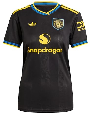 adidas Womens Manchester United Third Shirt 2025 2026 Short Black 8