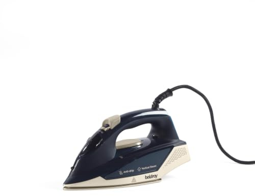 Beldray SafeGlide Steam Iron, 2200W, SureTemp Technology, 60g/min Shot | Ceramic Soleplate, Variable Steam Control, 230ml Easy-Fill Tank, Anti-Calc, Anti-Drip, 3 Metre Power Cord