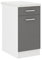 ULTRA Meuble bas de cuisine L 40 cm avec plan de travail inclus - Gris