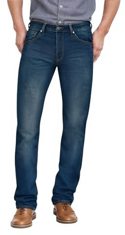 Agile Herren direkt Stretch-Denim Jean 30W x 30 L Mittlere Blu