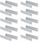 Emuca - Set aus 10 Schubladen-Kits Metallseiten und Scheibenführungen aus Stahl mit Aluminiumoberfläche, 118 x 500 mm