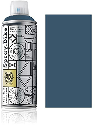 SPRAY.BIKE Fahrrad Lackspray in versch. Farben - KEINE GRUNDIERUNG notwendig - Acryllack/Lack Spray in 400 ml Spraydose, Matt- und Klarlack Optik möglich (Blaugrau Storm, Matt)