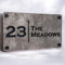 The House Sign Company - York House Name Plaques for Outside - Old Steel Effect Personalised Weatherproof Door Sign House Number for Home