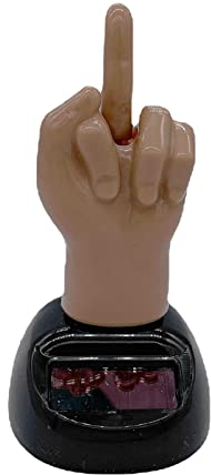 Luckxing Mittelfinger Solarfigur Stinkefinger Solar Figur Wackelfigur Solar Wackelfiguren Auto Solarfigur Solar Wackelfigur Figur, Mittelfinger Solarfigur Stinkefinger Solar Figur Wackelfigur