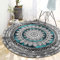 UVCMDUI Teppich Rund Mandala Vintage Teppich, Waschbar Teppich Marrokanisch Gemustert für Wohnzimmer Schlafzimmer Flur,F,200cm